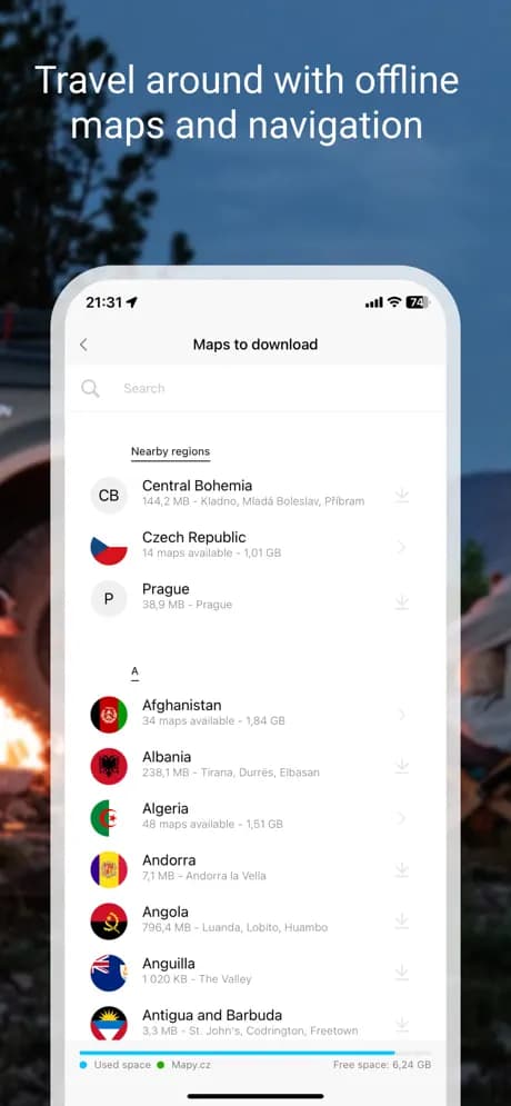 Screenshot of Mapy 3