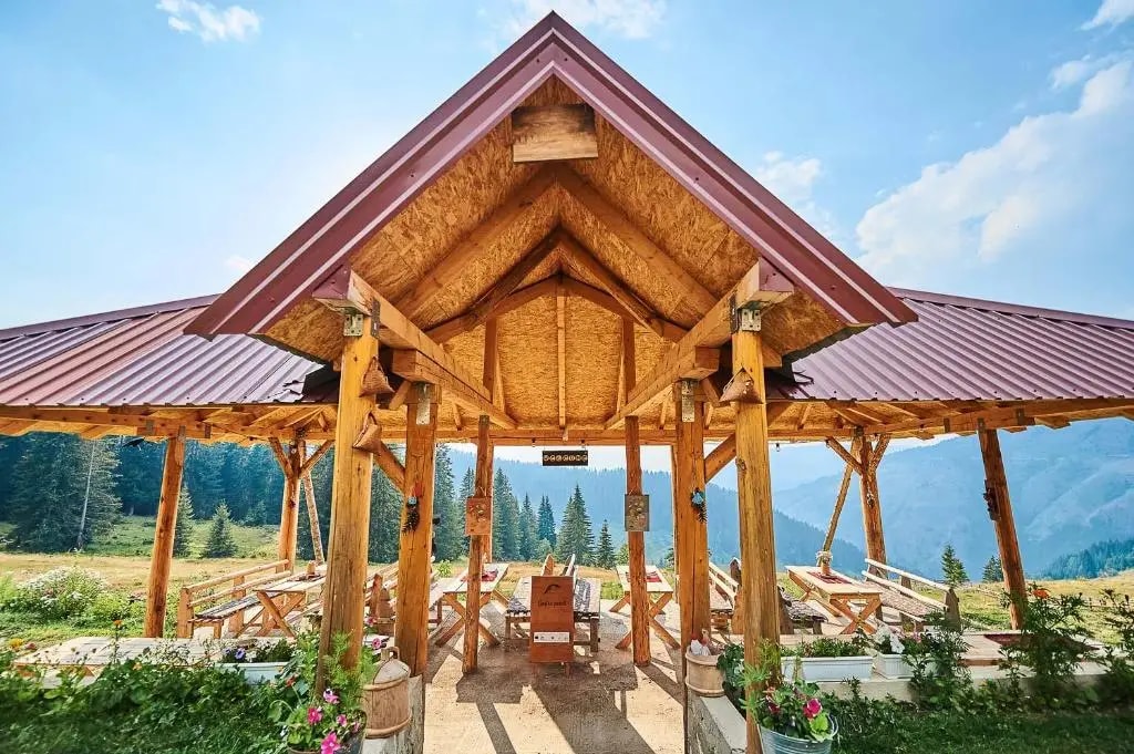 A traditional mountain guest house along the Peaks of the Balkans trail