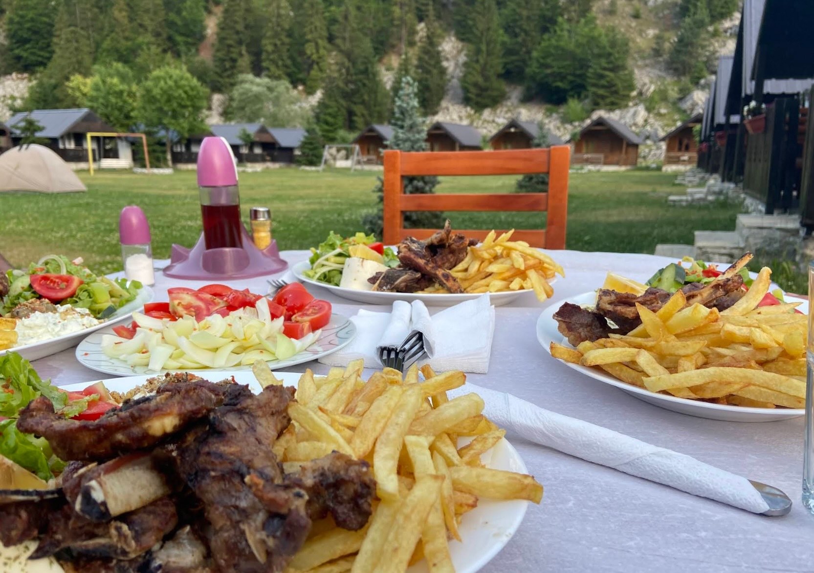 A typical Balkan meal